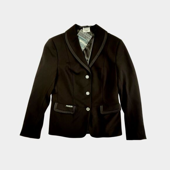 NEW Pikeur Radina Show Dressage Jacket Size 12 Equestrian Black Rhinestone NWOT - Picture 2 of 13